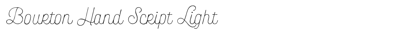 Bourton Hand Script Light